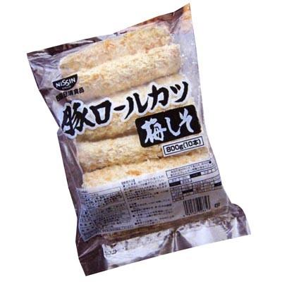 (地方押さえる貨物輸送無料) 御役目用 四国日清食品 豚ロールカツ（梅しそ） 800gｘ10本ｘ６(封鎖)２容れものから (274384000sk) 惣菜、料理-とんかつ