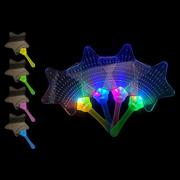 縁日 景品 光るおもちゃ 光るうちわ(スター)(12個入) (4580323641761x12k) 縁日 景品 おもちゃ 保育園 幼稚園 夏祭り 景品 玩具 イベント 業務用 問屋 お祭り｜okashinomarch｜02