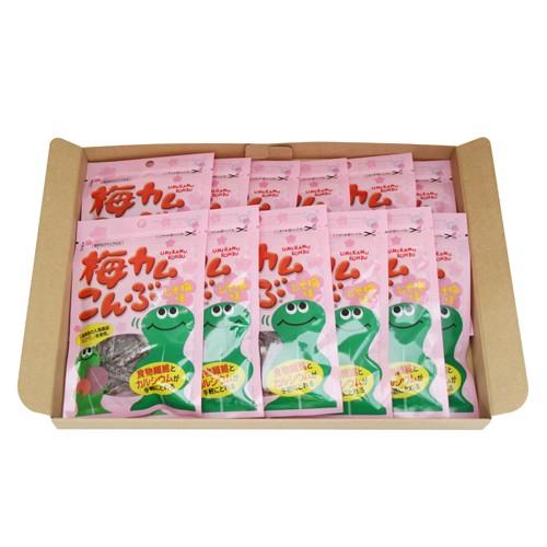 全国送料無料)上田昆布 梅カムこんぶ しそ梅味 10g 12コ入り メール便