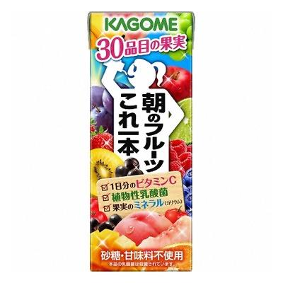カゴメ 朝のフルーツこれ一本 200ml x 12本 (4901306080344h) : おかし