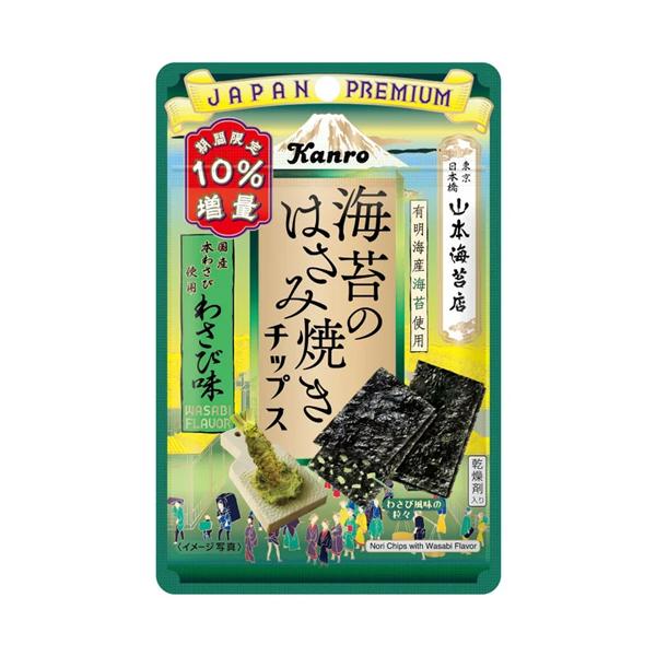 カンロ 海苔のはさみ焼きチップス わさび味 4.9g 6コ入り 2026/10/05