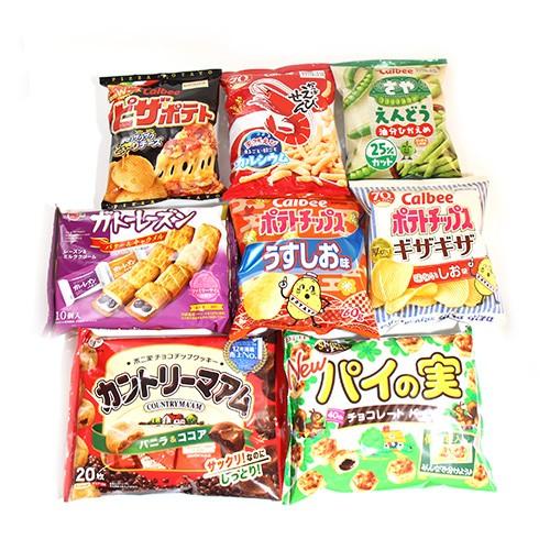 お菓子 詰め合わせ (地域限定送料無料) カルビースナック大袋 柄バケツ入りラッピングセット（8種・計8コ） D プチギフト おかしのマーチ (omtma6009k)｜okashinomarch｜02