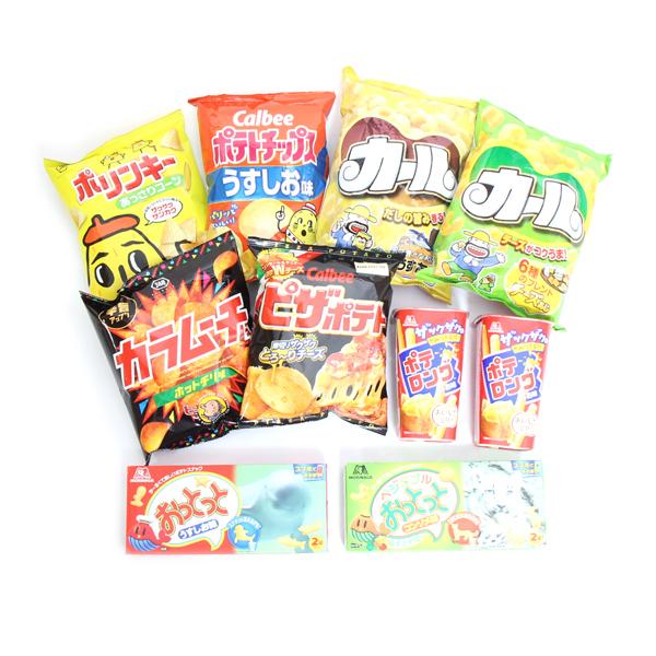 お菓子 詰め合わせ (地域限定送料無料) カールも入ったスナック (10個