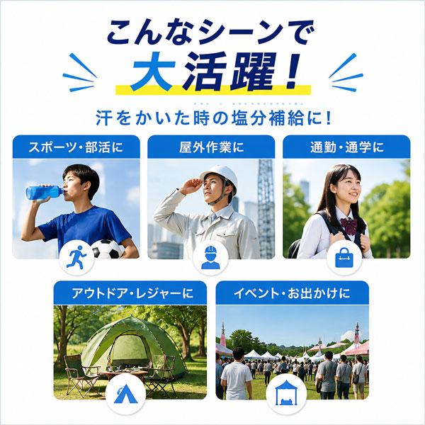 カバヤ食品 塩分チャージタブレッツ 500粒 大容量 3種アソート (塩