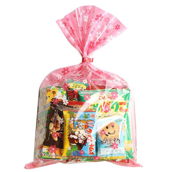 お菓子 詰め合わせ 花柄袋 880円 袋詰め おかしのマーチ (omtma9433