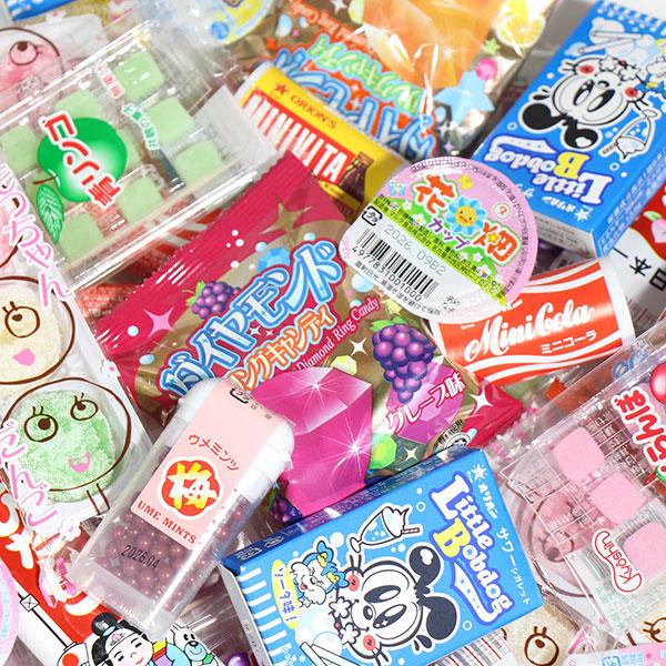お菓子詰め合わせ　お菓子まとめ売り　お菓子セット　アミューズメント景品　駄菓子㉕ お菓子 詰め合わせ 和柄BOX入り 懐かしい駄菓子セット【計51コ