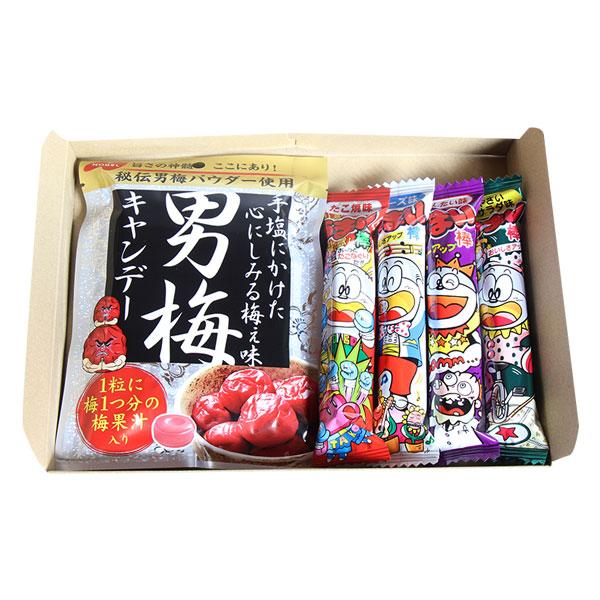 お菓子 詰め合わせ 1000円ぽっきり男梅キャンディうまい棒セット(2種