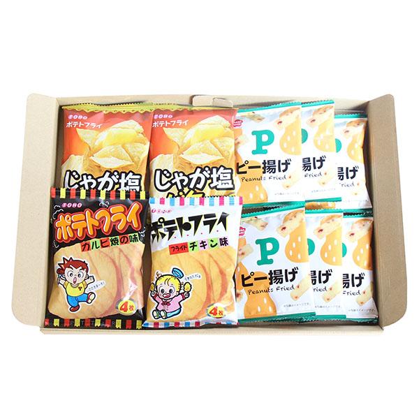 東豊製菓のポテトフライ（3種・4コ）と銀の汐ピー揚（6コ
