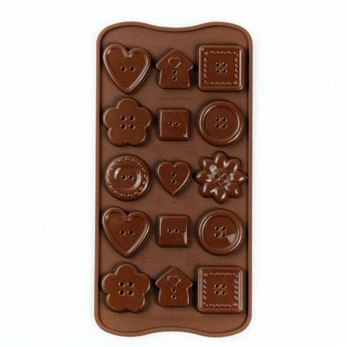 チョコレート型 シリコンモールド Choco Buttons(チョコボタン)SCG029 チョコ型 モルド EASYCHOC イージーチョコ ショコラ|okashinomori|02