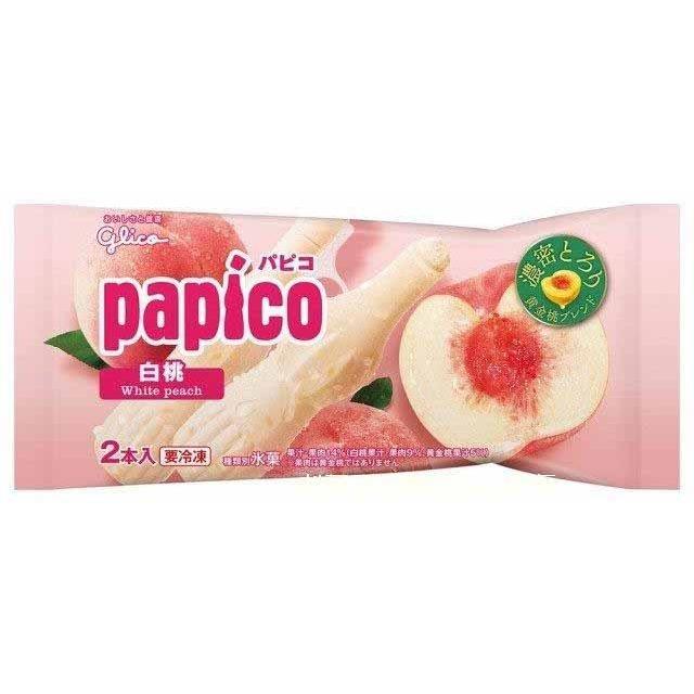 パピコ パピコ白桃 20個入り 江崎グリコ : お菓子のおいしい空気