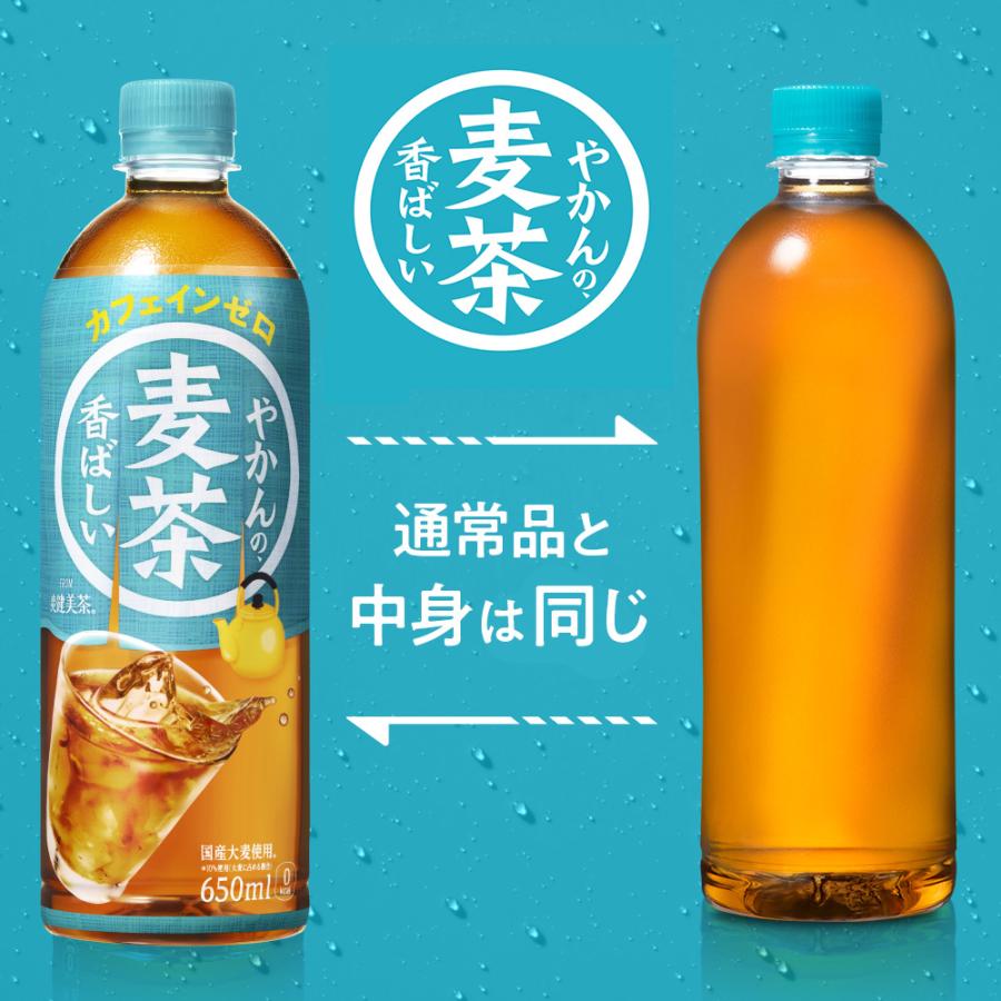 爽健美茶 やかんの麦茶 from ラベルレス 650ml 48本 （24本×2ケース