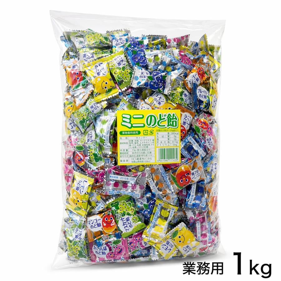 ミニのど飴 個包装 大容量 1kg（約285粒） フルーツミックスキャンディ