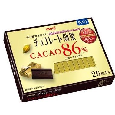 明治　チョコレート効果カカオ86％ボックス　26枚×6箱入　こちらの商品は夏季期間中クール便でのお届けとなり別途300円かかります。｜okasirenjya