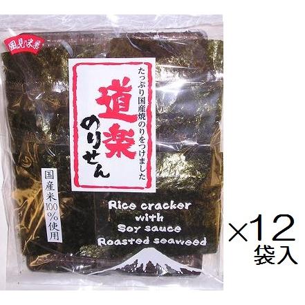 風見米菓 道楽のりせん 6枚×12袋入 海苔煎餅 しょうゆ 醤油 おみやげ
