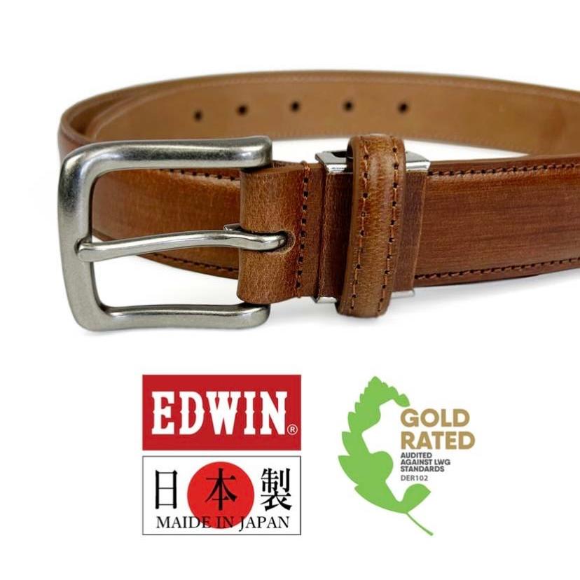 全7色 日本製 EDWIN エドウイン リアルレザー フェザー ベルト 3cm幅おしゃれ 誕生日 記念 プレゼント ギフト 送料無料 : オカ ...
