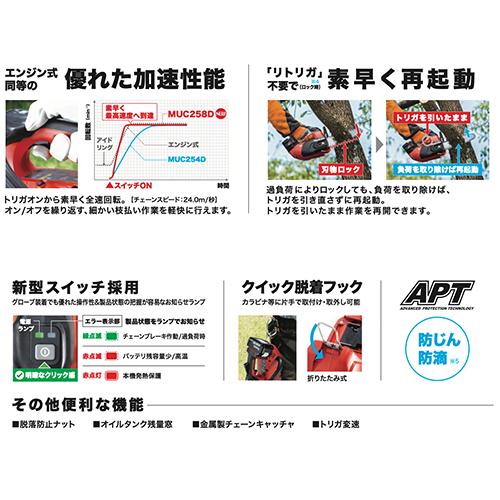 マキタ（makita） MUC258D 充電式チェンソー（本体のみ）18V トップ