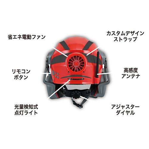 プライベートライアン仕様プラヘルメット 杣 スマートフォレストヘルメット WFH001 通信機能付き ファン付き