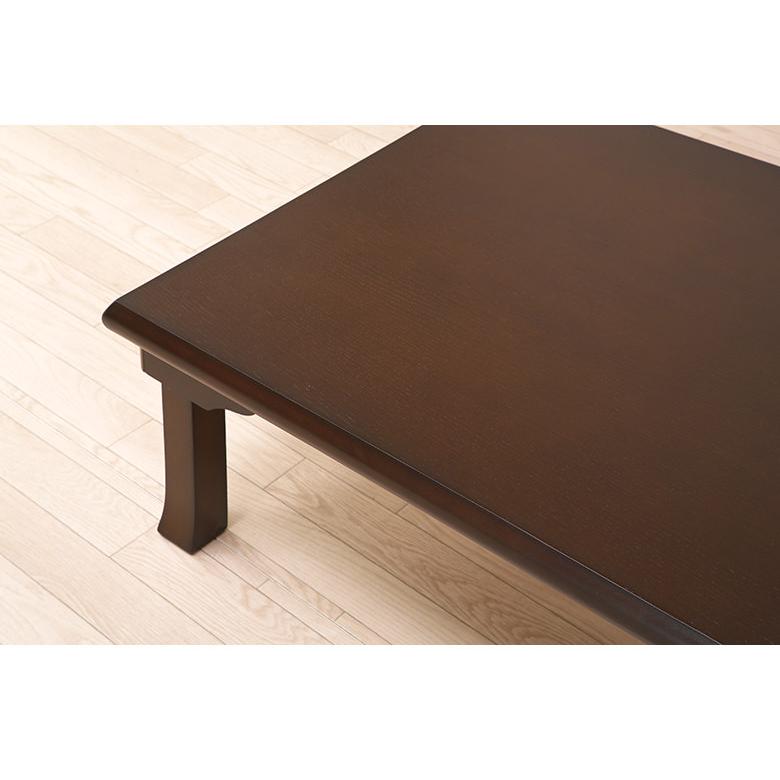 折りたたみ 座卓 幅105cm 角型 長方形 ブラウン オーク材 リビング