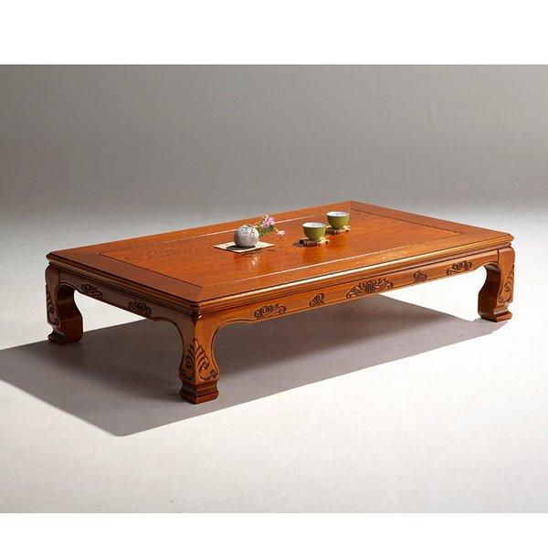 座卓 テーブル 和室 座敷机 日本製 幅120ｃｍ 栓 木製 幕板・脚に彫刻を施した和風座卓です