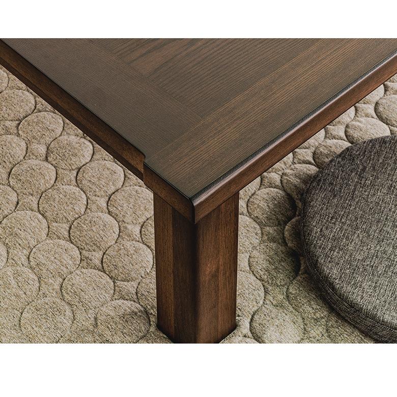 座卓 オーク変化貼り 120×80cm リビングテーブル 和モダン 和風 脚