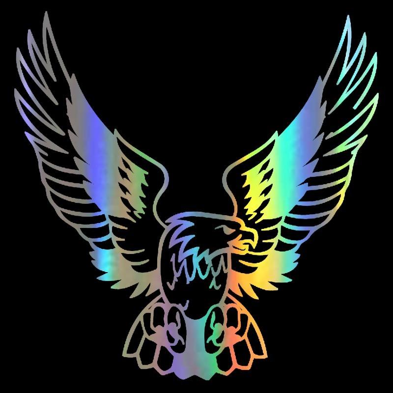 ラメ 反射/イーグル/ステッカー/ホログラム シール 鷲 鷹 隼 猛禽類 鳥