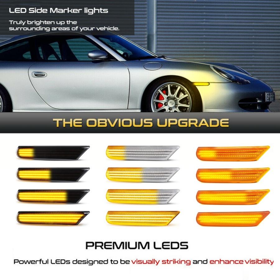 2個ダイナミック黄色のledサイドマーカーターン信号シーケンシャル