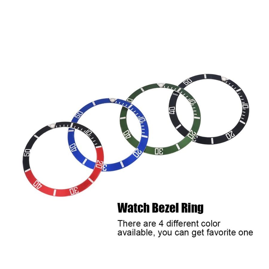 4色 37.5mm 腕時計 プラスチック素材 ループベゼルインサート