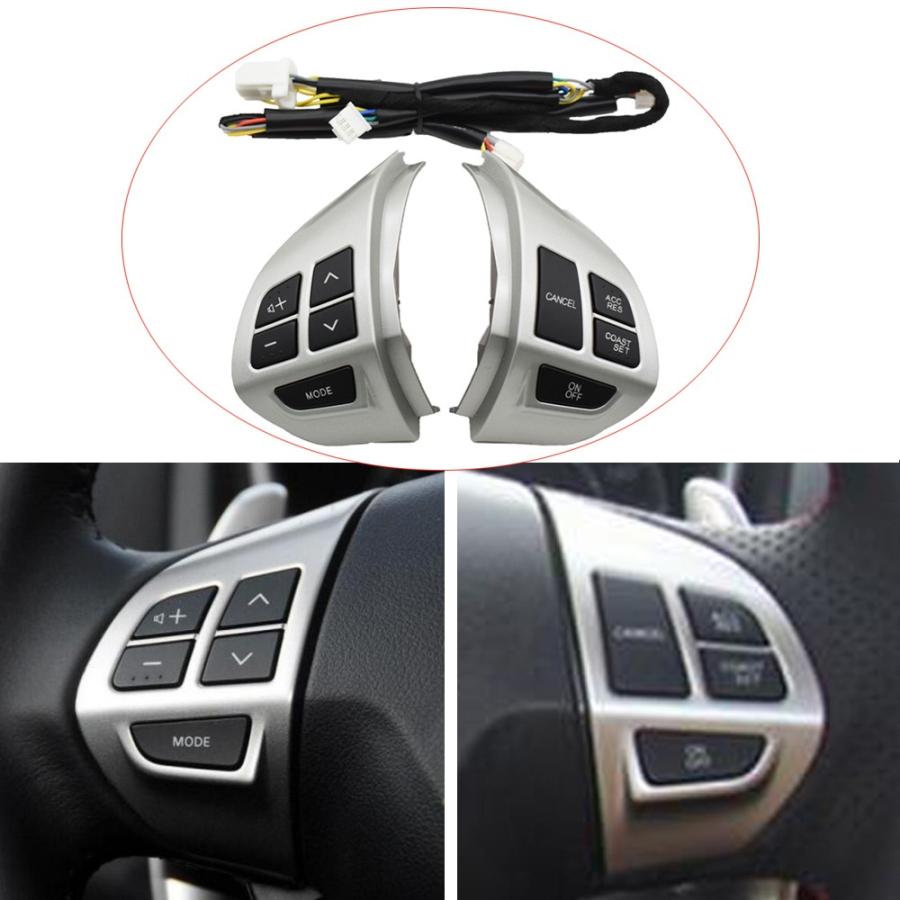 オーディオクルーズコントロールボタンステアリングホイールスイッチボタン三菱ASXランサーアウトランダーRVRパジェロスポーツ om4332