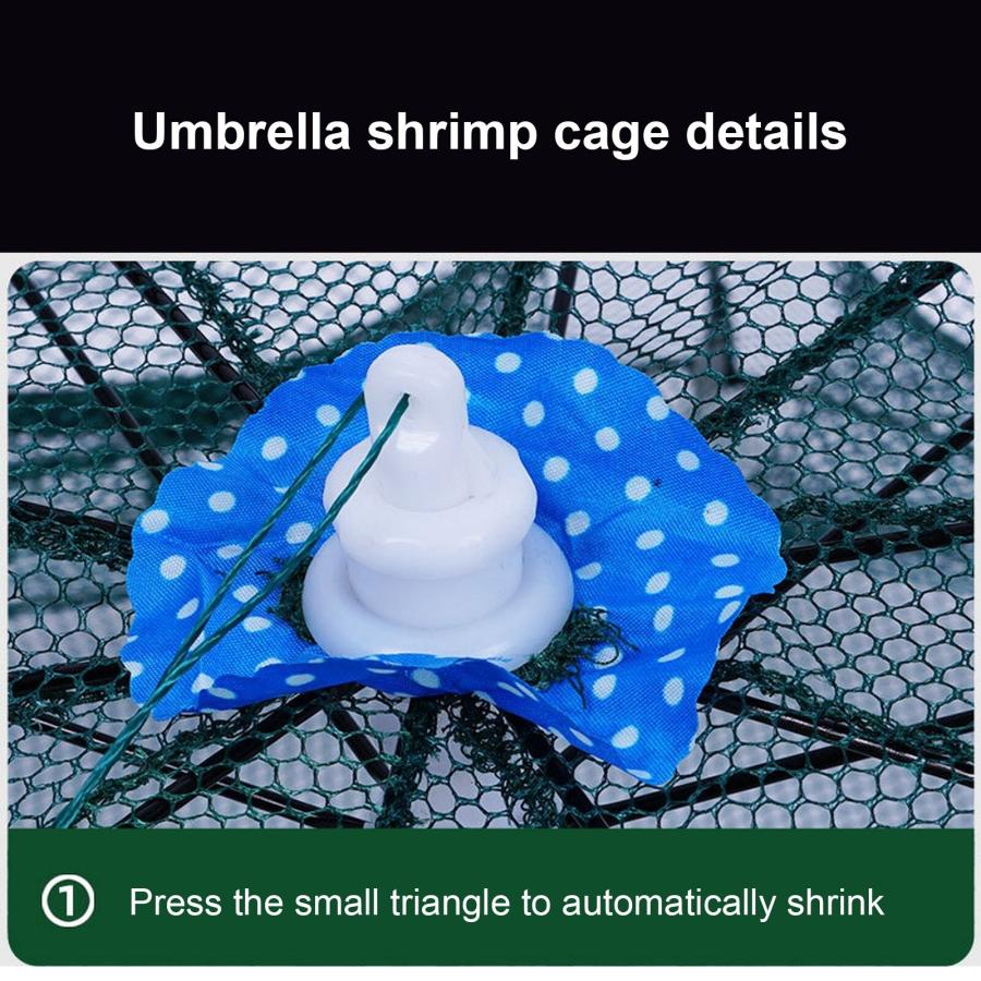傘型折り畳み式仕掛け網 4穴 6穴 8穴式 かんたん開閉 もんどり