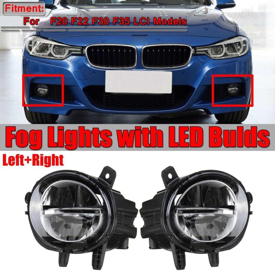 ペアフロントLEDフォグランプランプBMW F20 F22 F30 F35 LCI 1 2 3 4 