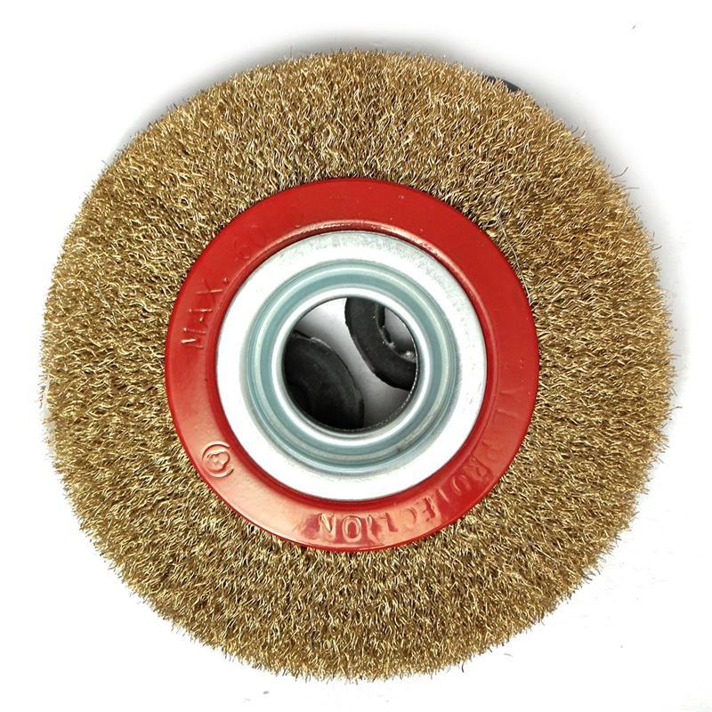 1個 8インチ 200mm スチールフラット ワイヤーホイールブラシ ベンチグラインダー ポリッシュ om6060 大川商店 通販