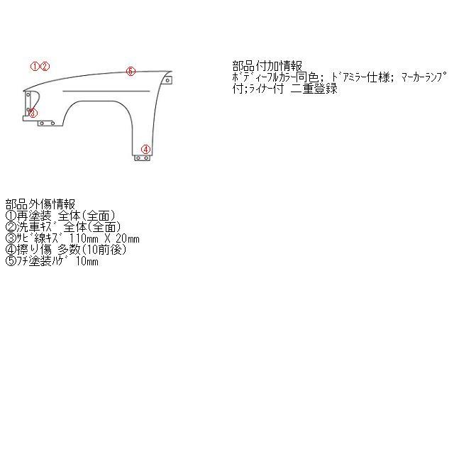 ソリオ DBA-MA15S 左Fフェンダー｜okaya-elv-parts2｜05