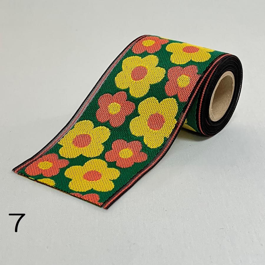 フルルI｜畳縁（たたみへり）｜1m単位での販売｜花柄｜畳のへり｜畳