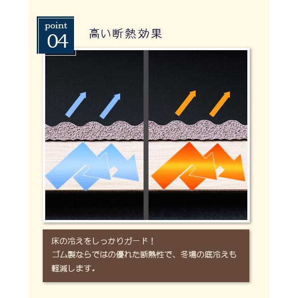 キッチンマット ふく楽マット 240 cm x 50 cm 洗濯いらず ずれない 抗菌 断熱 体圧分散 疲労軽減 廊下 通路 ペットマット ダークブラウン | 岡安ゴム | 05