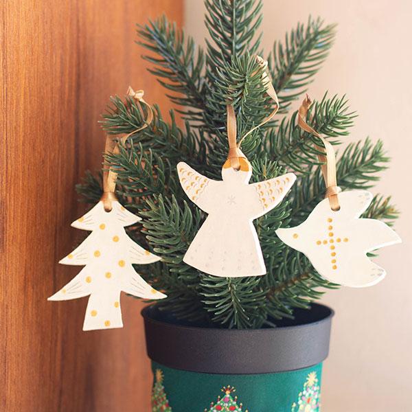 クリスマスオーナメント セット 陶器 おしゃれで可愛いクリスマスの