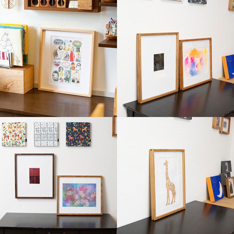 木製 アートフレーム A4サイズ、ハガキ(ポストカード)の写真台紙を選べ