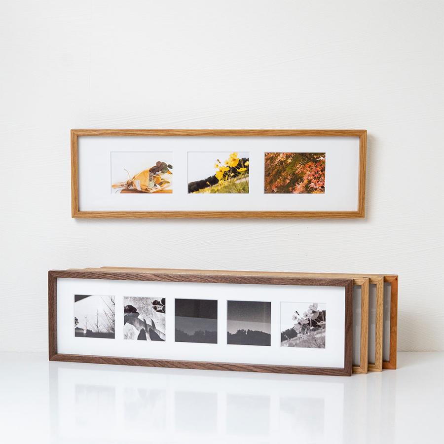 木製 フォトフレーム ワイド ましかく、L判の写真台紙を選べます 家具
