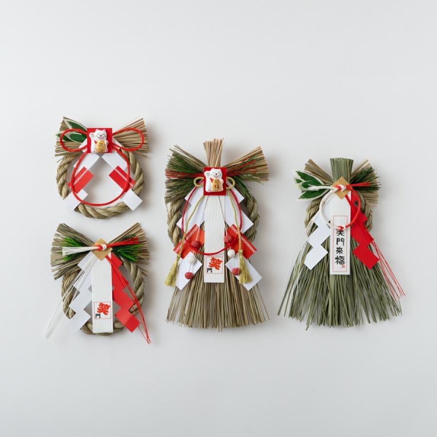 秀〆（HIDESHIME） 正月飾り しめ飾り 玄関飾り 笑門 （招き猫