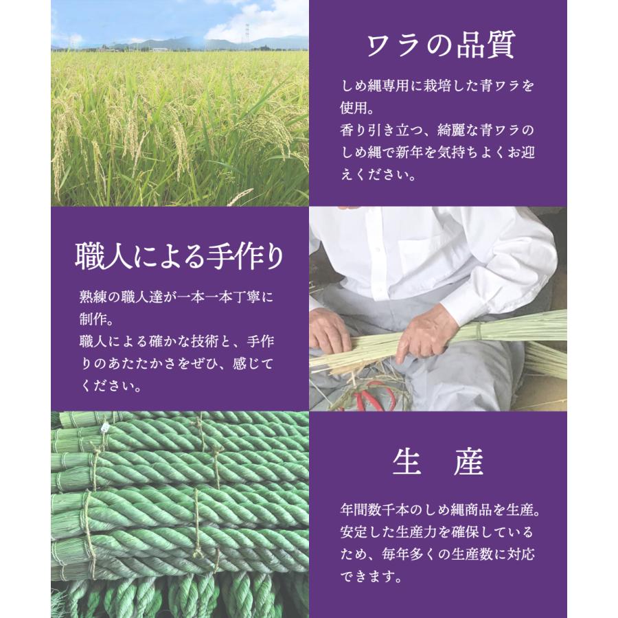 秀〆 日本製 しめ縄 神棚 三社用 小 注連縄 〆縄 自宅用 会社