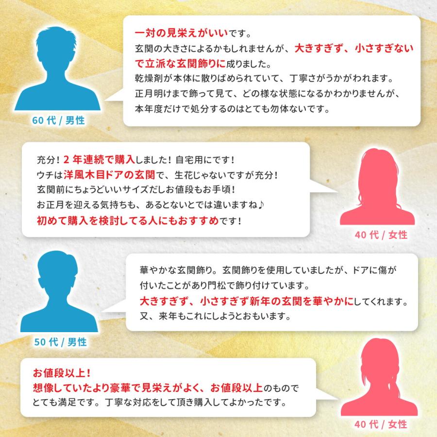 秀〆（HIDESHIME） 門松 60cm 一対 大 2本組 玄関 竹 正月 飾り 縁起物
