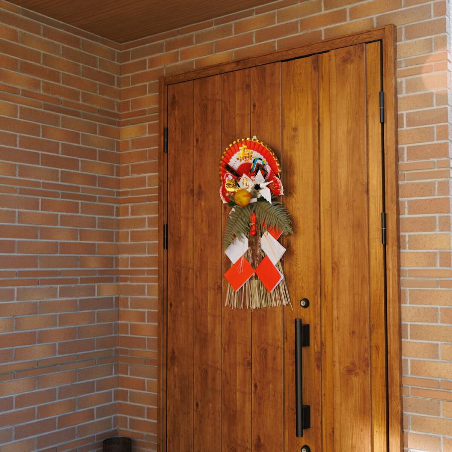 秀〆（HIDESHIME） 正月飾り 玄関 玉飾り 3寸玉 伝統 扇 自宅用 会社