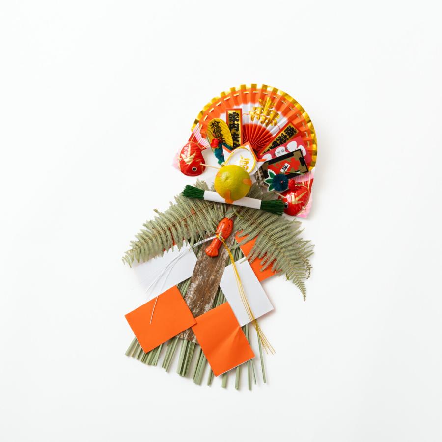 秀〆（HIDESHIME） 正月飾り 玄関 玉飾り 3寸玉 伝統 扇 自宅用 会社