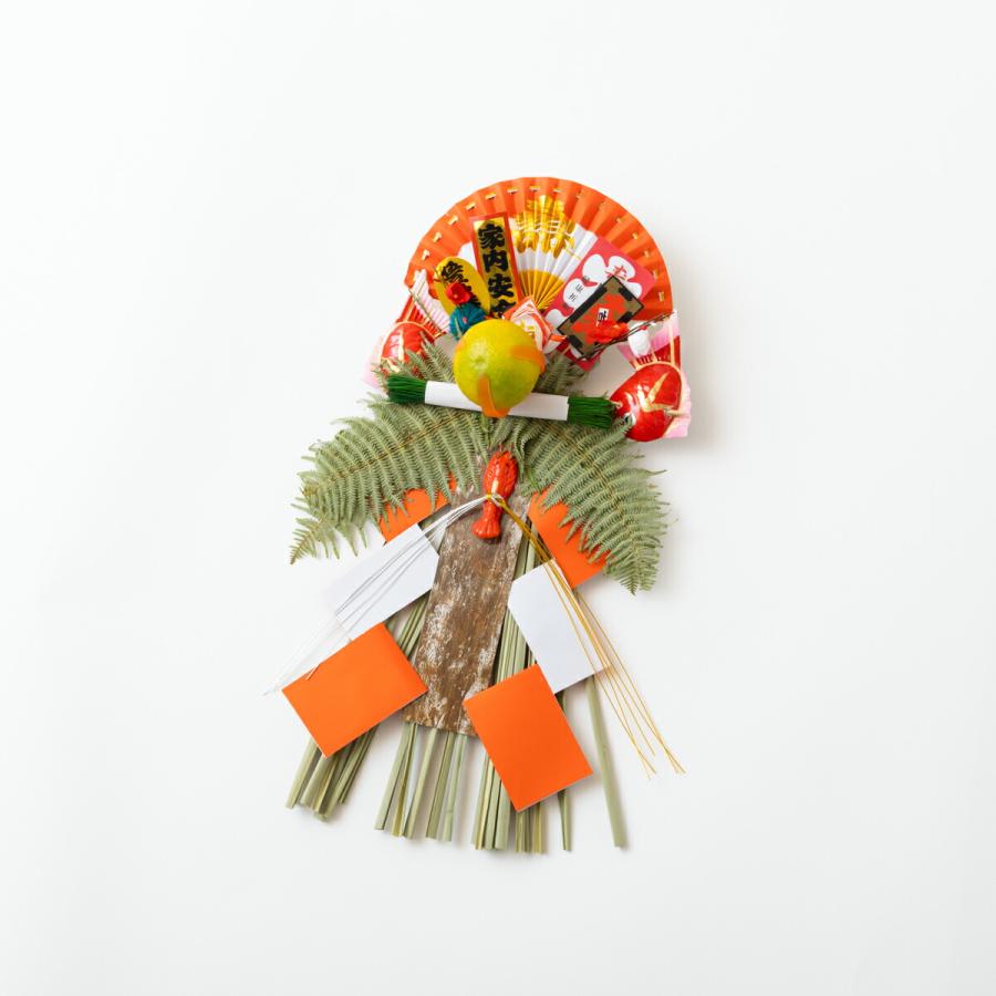 秀〆（HIDESHIME） 正月飾り 玄関 玉飾り 2寸玉 伝統 扇 自宅用 会社