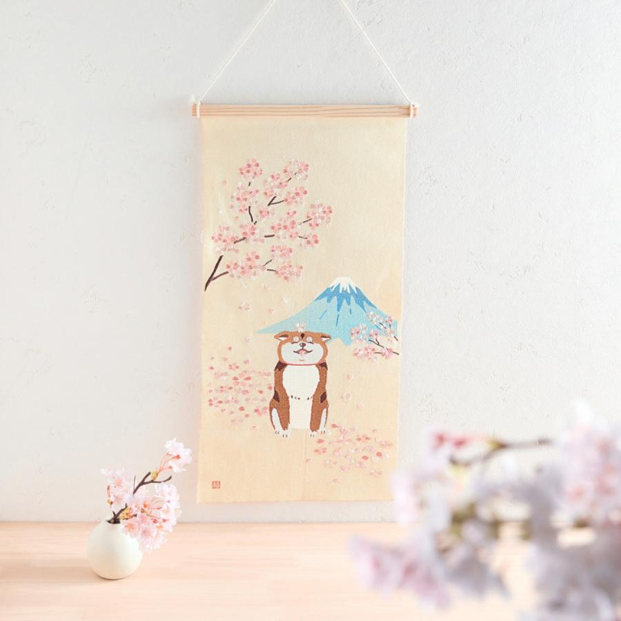 秀〆（HIDESHIME） 季節の刺繍 タペストリー プレミアム おしゃれ M