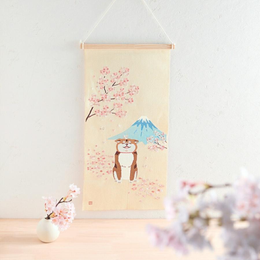 秀〆（HIDESHIME） 季節の刺繍 タペストリー プレミアム おしゃれ M