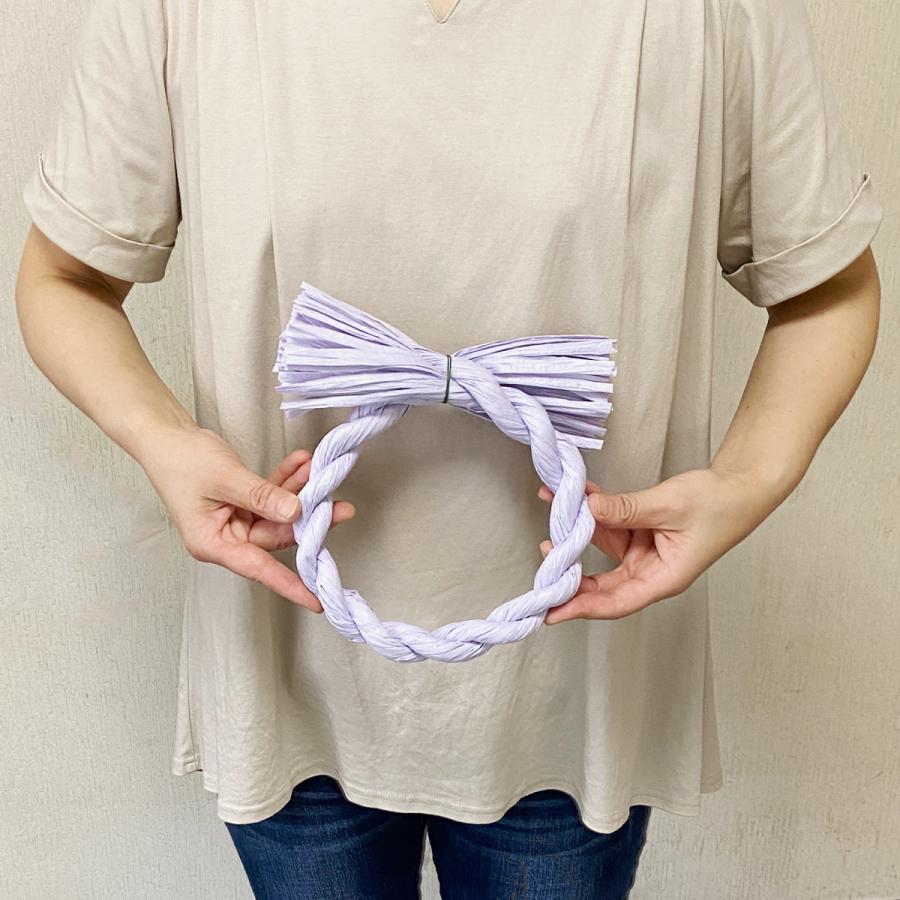 秀〆（HIDESHIME） しめ縄 材料 リース 土台 青系統 カラー 単色 18cm
