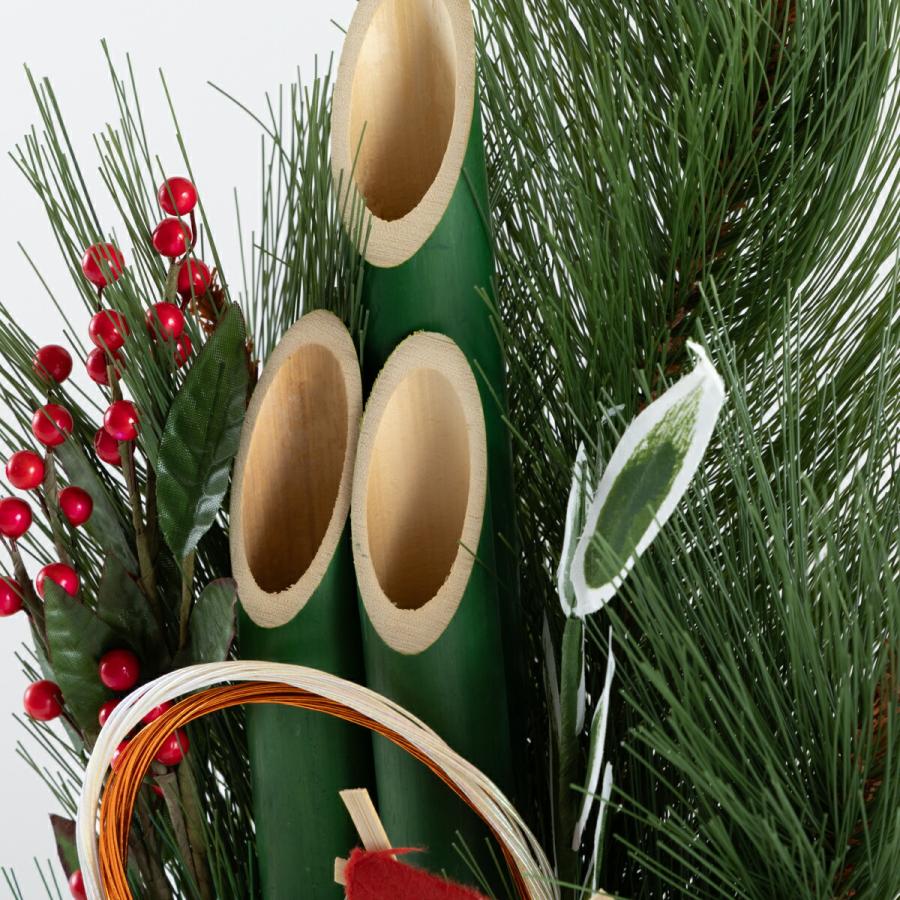 秀〆（HIDESHIME） モダン門松 40cm 一対 門松 2本組 造花 しめ飾り