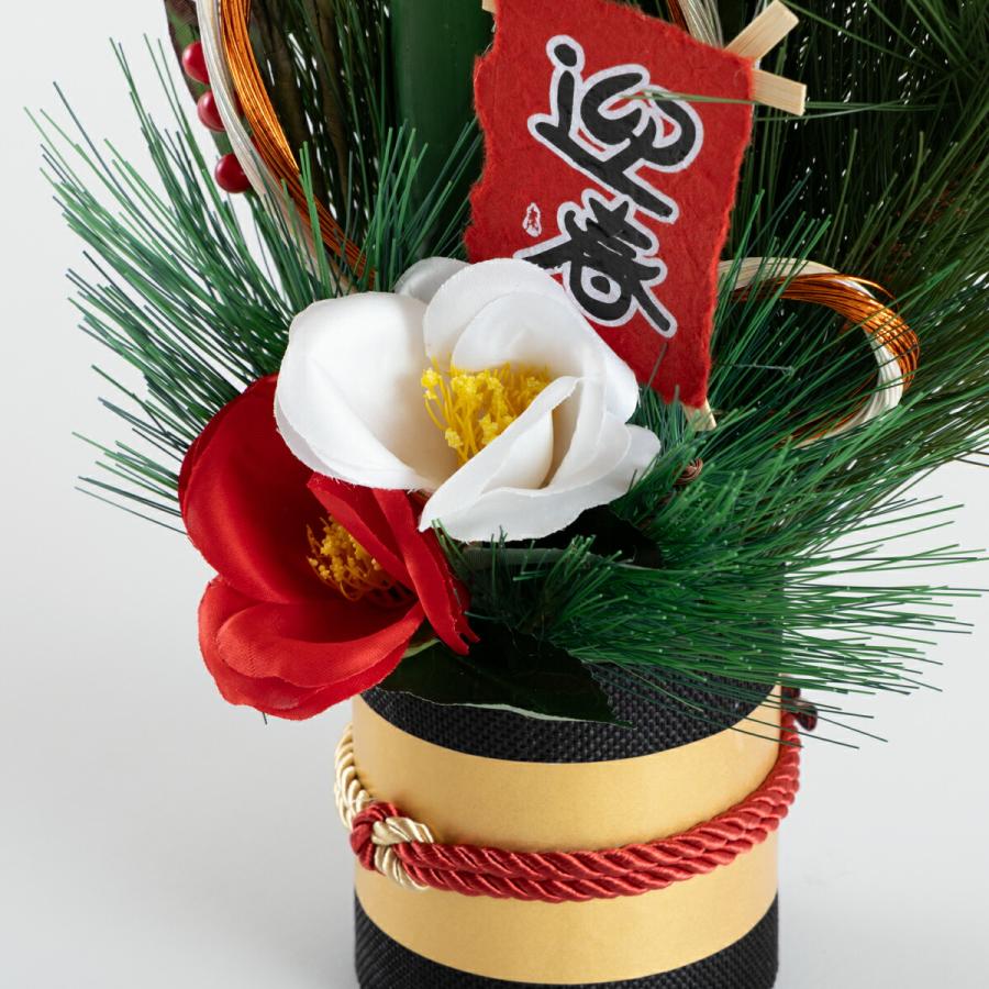 秀〆（HIDESHIME） モダン門松 40cm 一対 門松 2本組 造花 しめ飾り