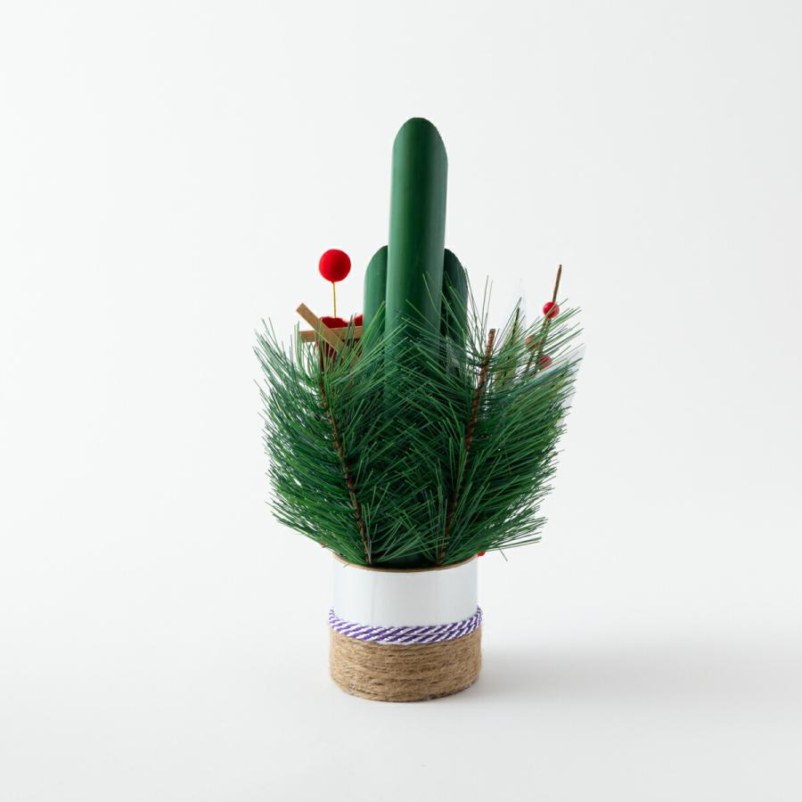 秀〆（HIDESHIME） モダン門松 30cm 一対 門松 2本組 造花 しめ飾り