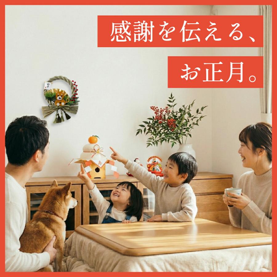 秀〆（HIDESHIME） ペットしめ縄 犬 玄関飾り 正月飾り 迎春 うちの子
